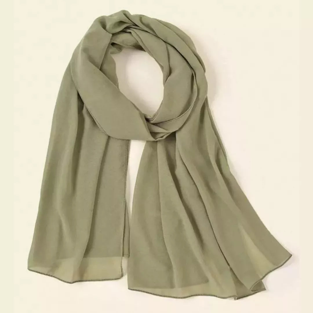 Essential Hijab | Georgette | Dried Rosemary - EvaanThreads