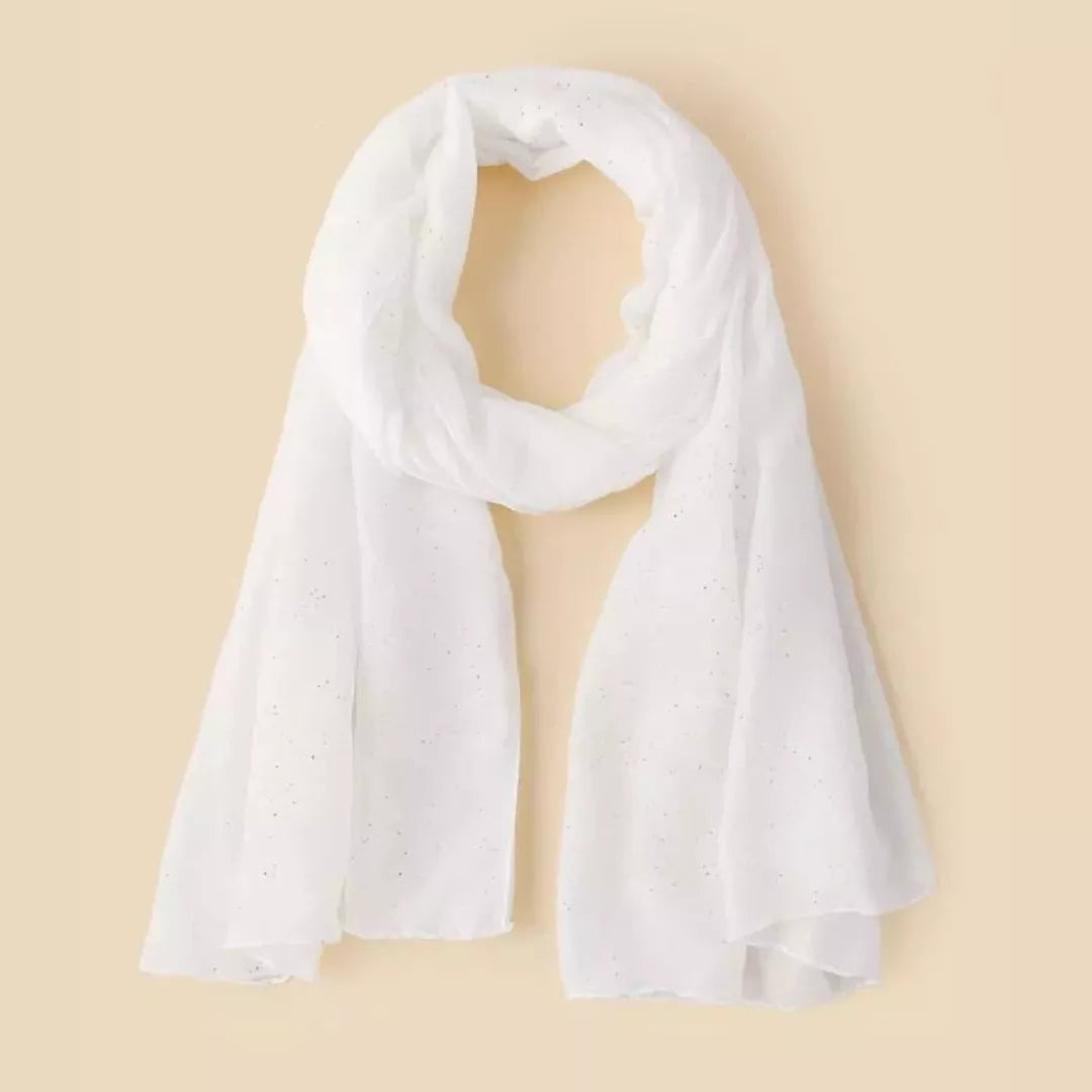 Essential Hijab | Georgette | Sweet White - EvaanThreads