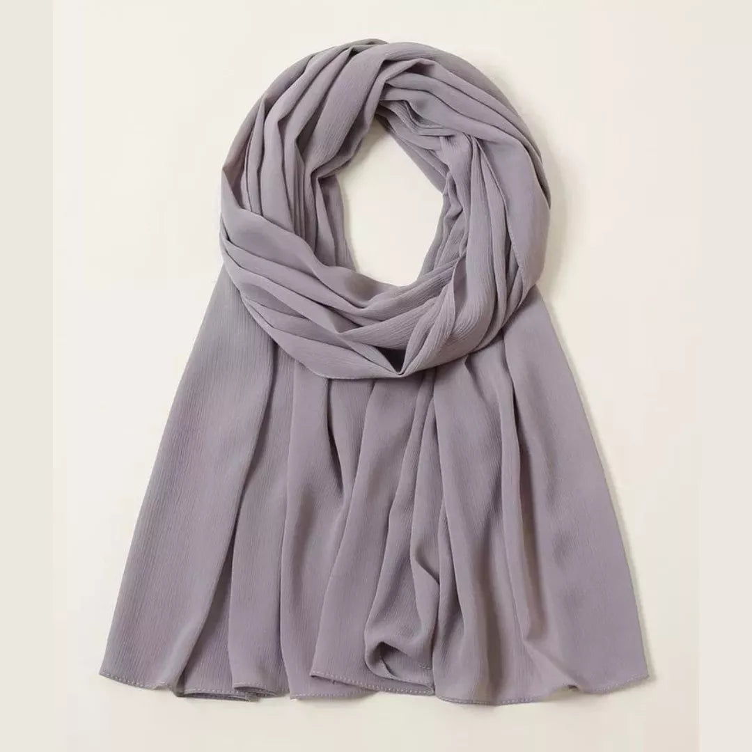 Essential Hijab | Georgette | Dusty Gray - EvaanThreads
