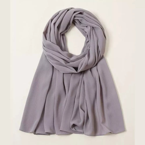 Essential Hijab | Georgette | Dusty Gray - EvaanThreads