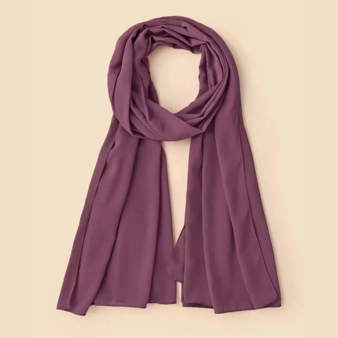 Essential Hijab | Georgette | Dark Blush - EvaanThreads
