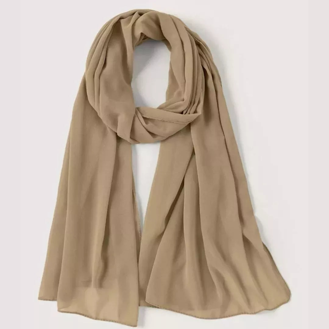 Essential Hijab | Georgette | Arabic Brown - EvaanThreads