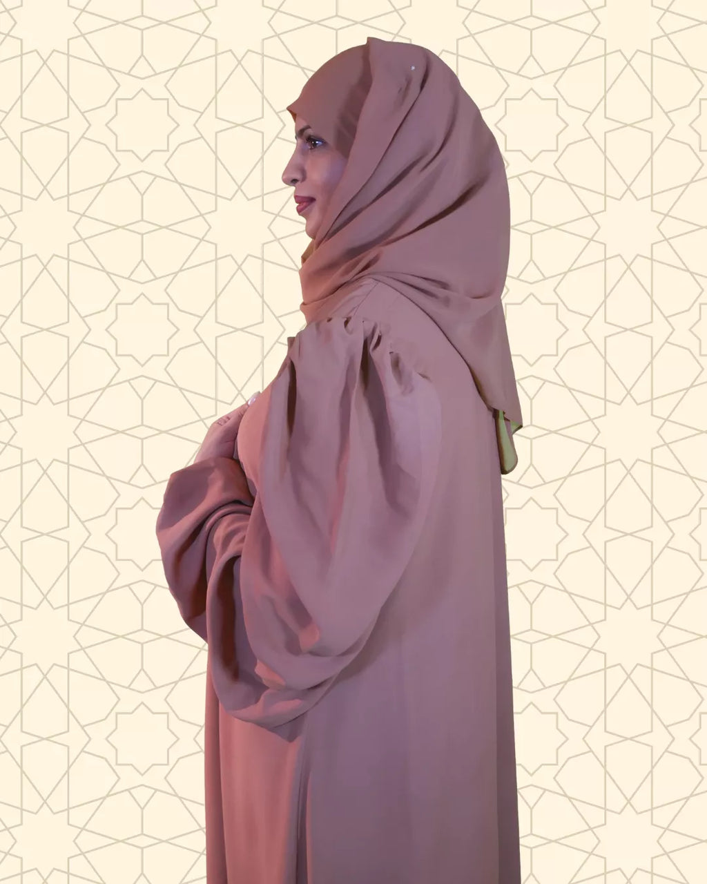 Obsidian | Elegant Abaya | Caramel - EvaanThreads