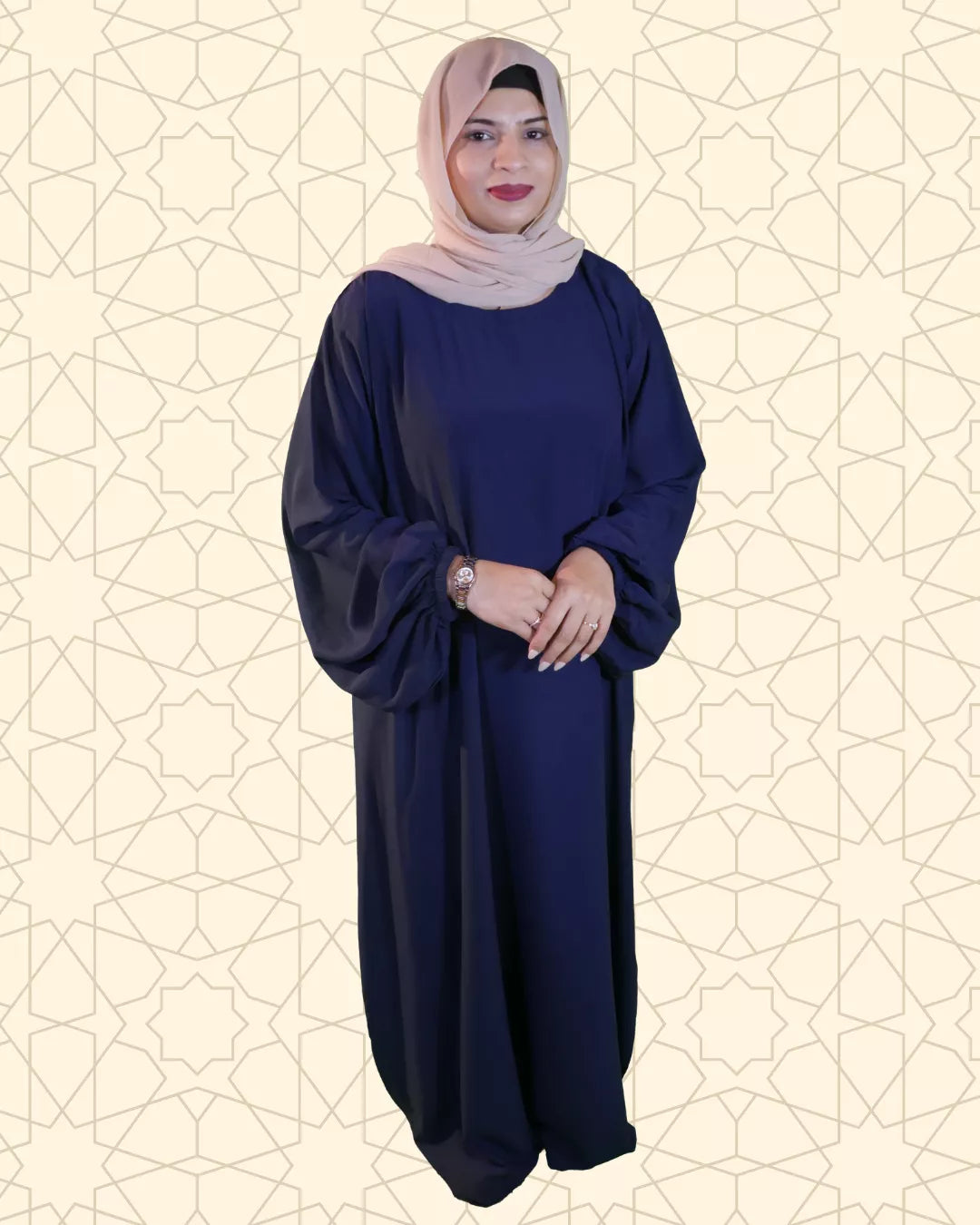 Elysian | Elegant Abaya | Navy Blue - EvaanThreads