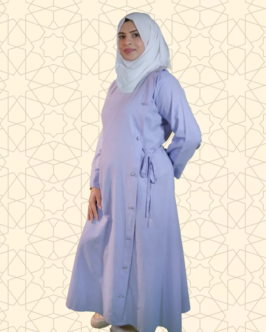 Vesper | Elegant Abaya | Sky Blue - EvaanThreads