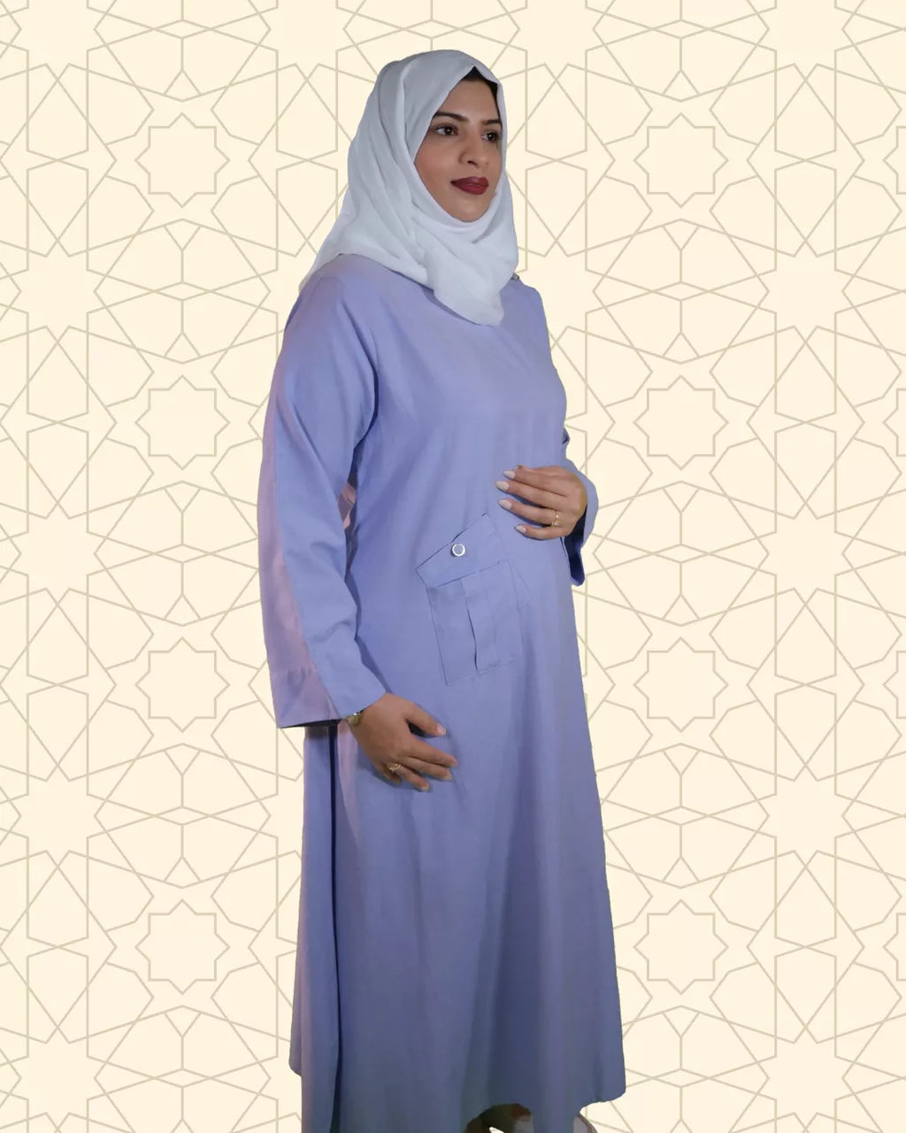 Vesper | Elegant Abaya | Sky Blue - EvaanThreads
