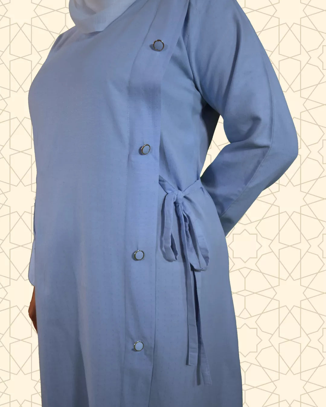 Vesper | Elegant Abaya | Sky Blue - EvaanThreads