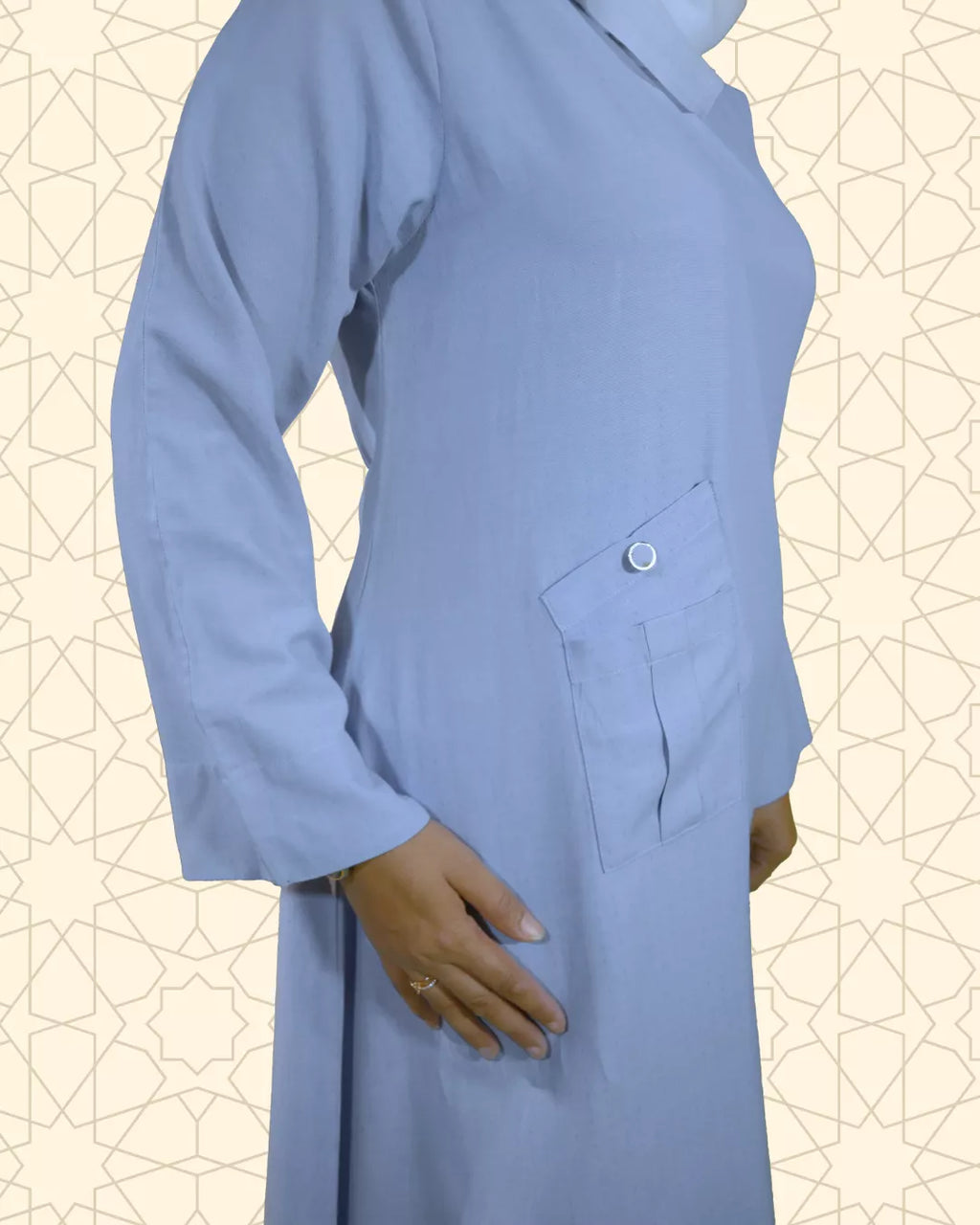 Vesper | Elegant Abaya | Sky Blue - EvaanThreads